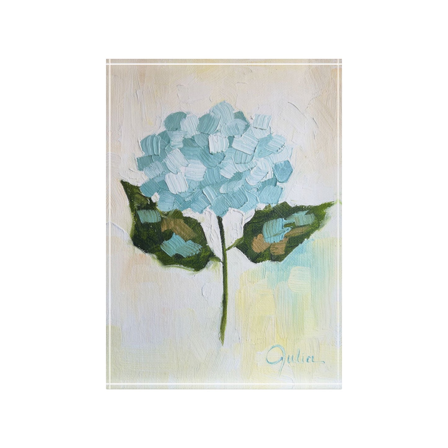 Favor As A Shield - 5" x 7" Hydrangea Painting Acrylic Block