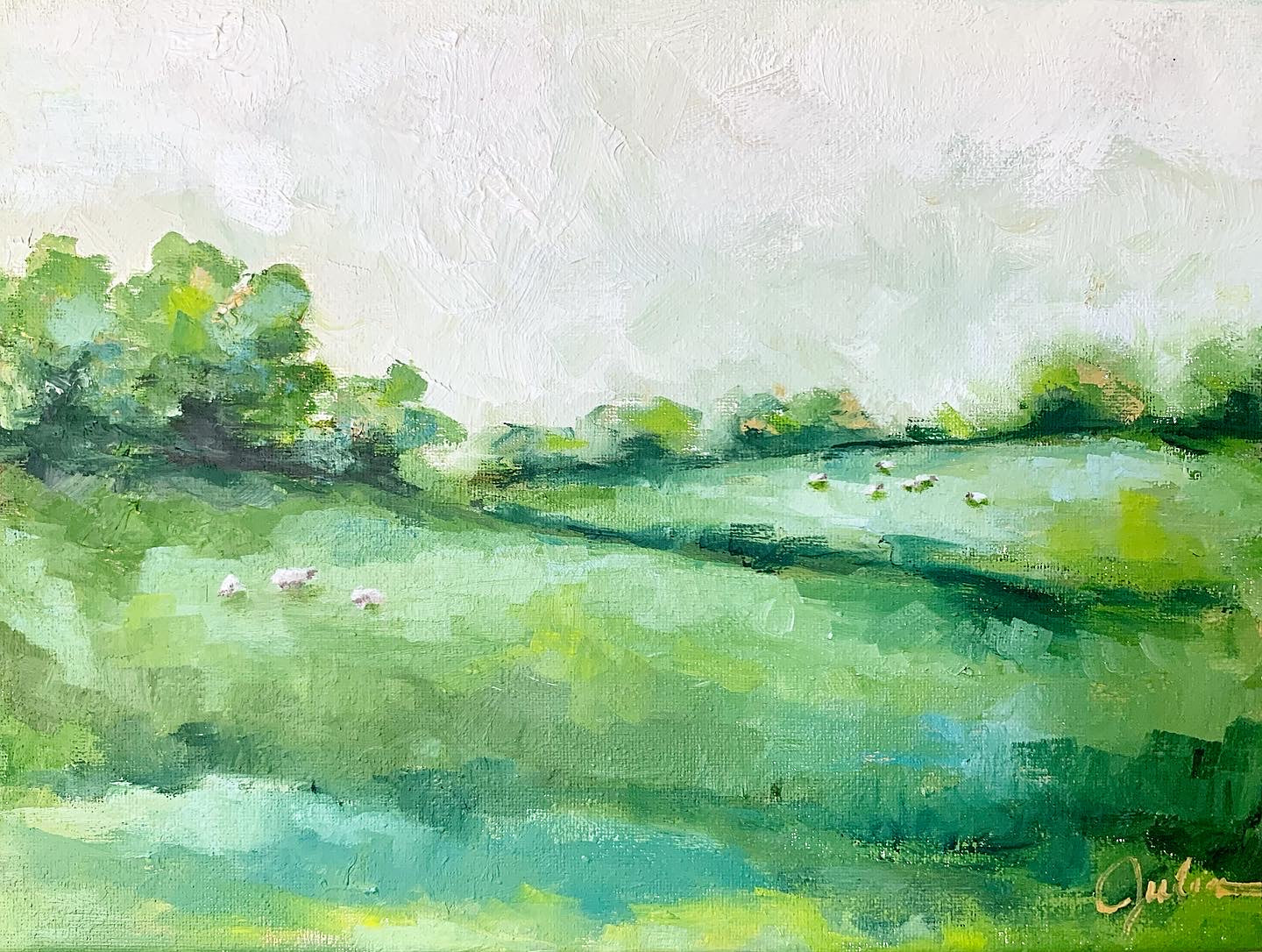 "Green Pastures" - 9 x 12 Oil on Canvas