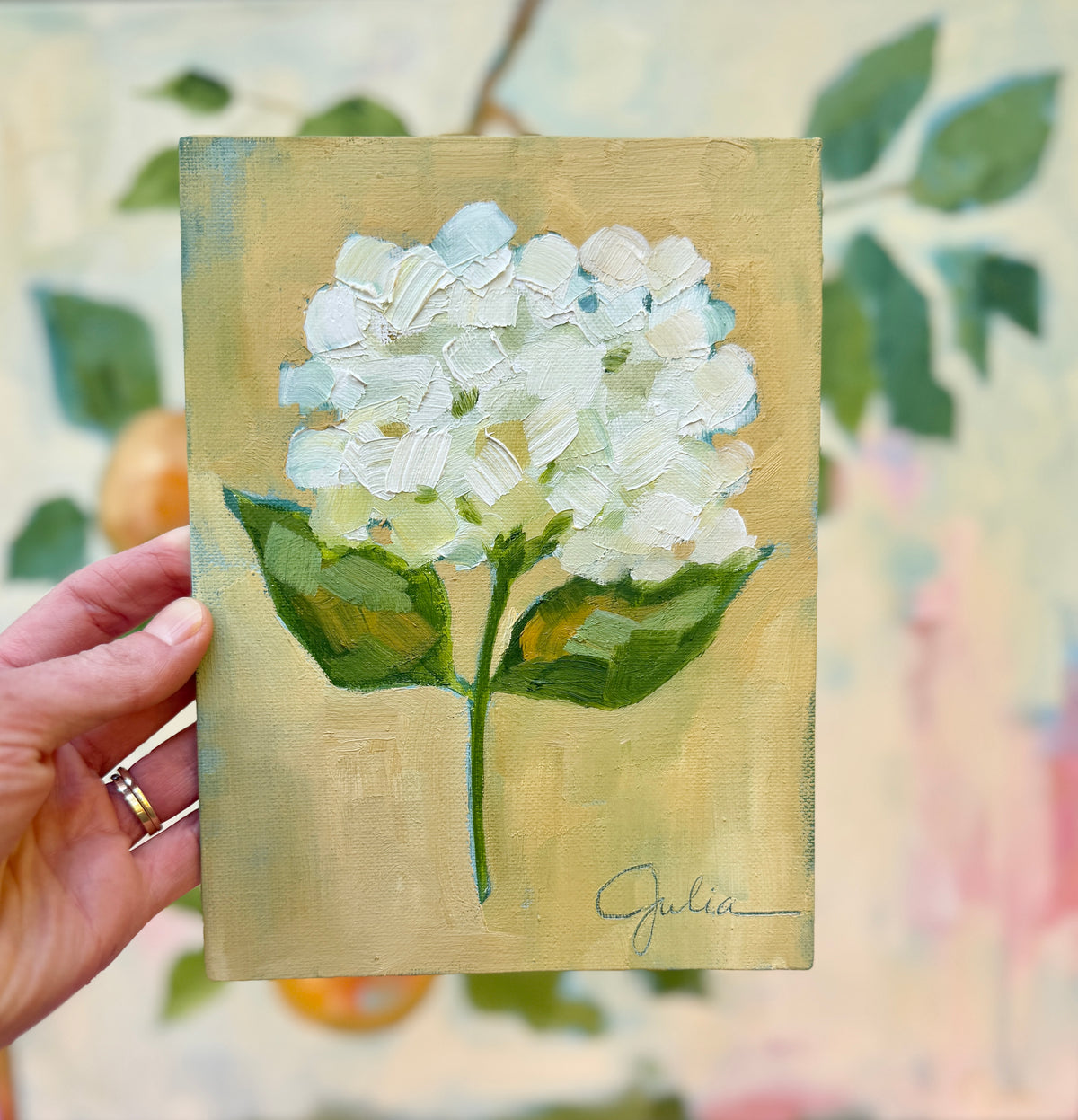 "White as Snow" - 6 x 8 Oil on Canvas Board