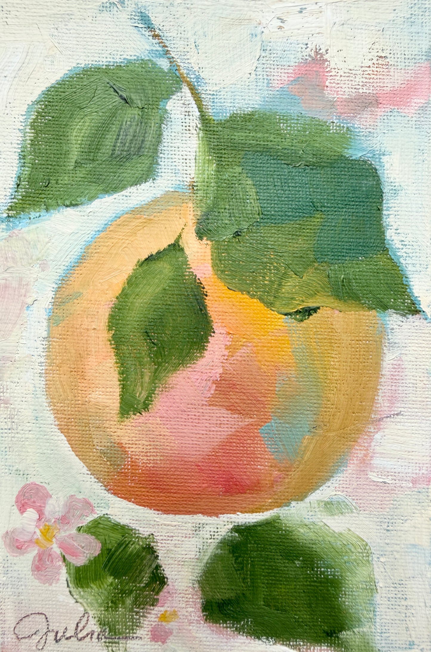 "In Full Bloom IV" - 4 x 6 Oil on Canvas Board