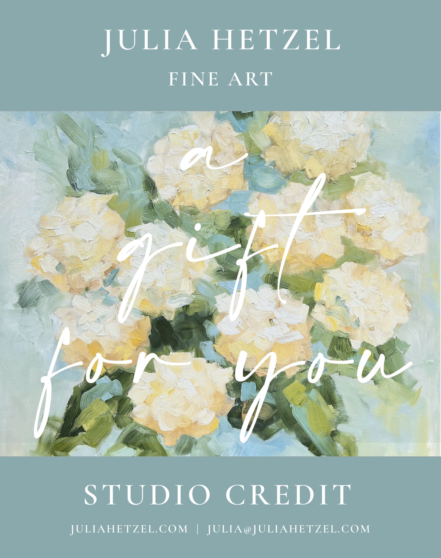 Julia Hetzel Fine Art Studio Credit (Gift Card)